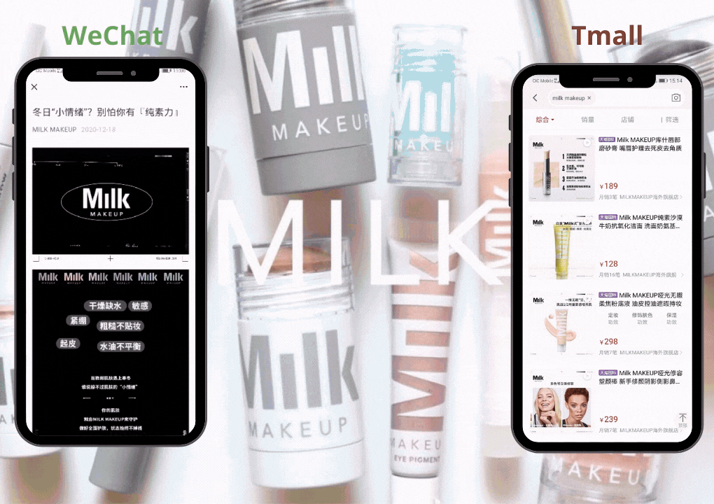 MILK MAKE UP ONLINE IN CHINA: WECHAT AND TMALL